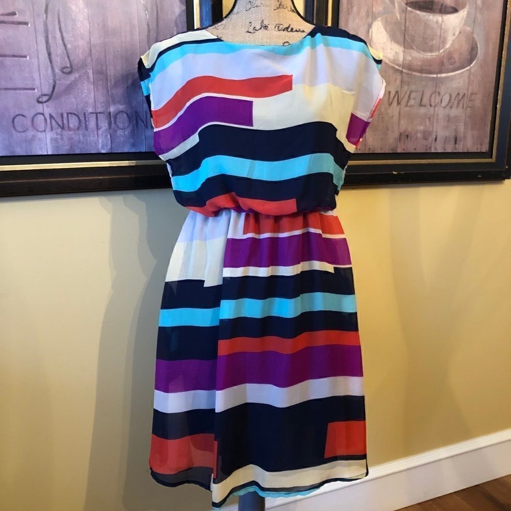Fun & Flirt Striped Dress size M BNWT